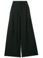 Isa Arfen Cropped Palazzo Trousers - Black