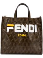 Fendi Logo Print Tote Bag - Brown