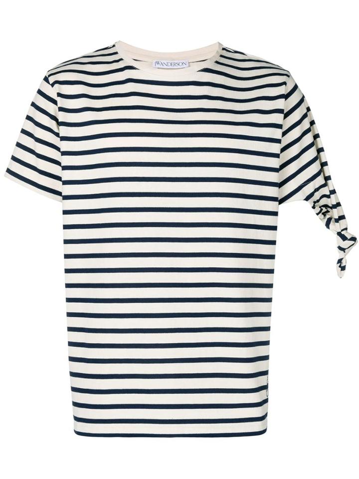 Jw Anderson Striped Short-sleeve T-shirt - White