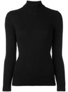 Courrèges - Classic Short Sleeve Knit Dress - Women - Cotton/cashmere - 2, Black, Cotton/cashmere