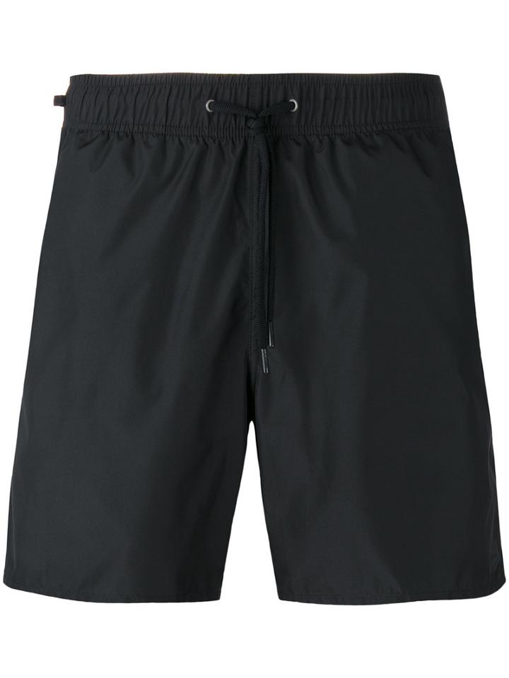 Z Zegna - Drawstring Waist Swim Shorts - Men - Polyamide/polyester/spandex/elastane - M, Black, Polyamide/polyester/spandex/elastane