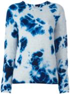 Suzusan Stain Patterned Pullover, Women's, Size: Medium, Blue, Cashmere