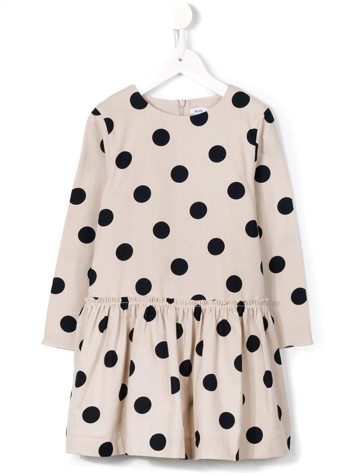Knot Polka Dots Dress, Girl's, Size: 10 Yrs, Grey
