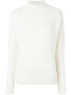 Mugler High Neck Jumper, Women's, Size: 40, Nude/neutrals, Cashmere/wool