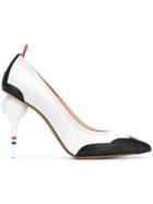 Thom Browne Golf Tee Leather Low Heel - White