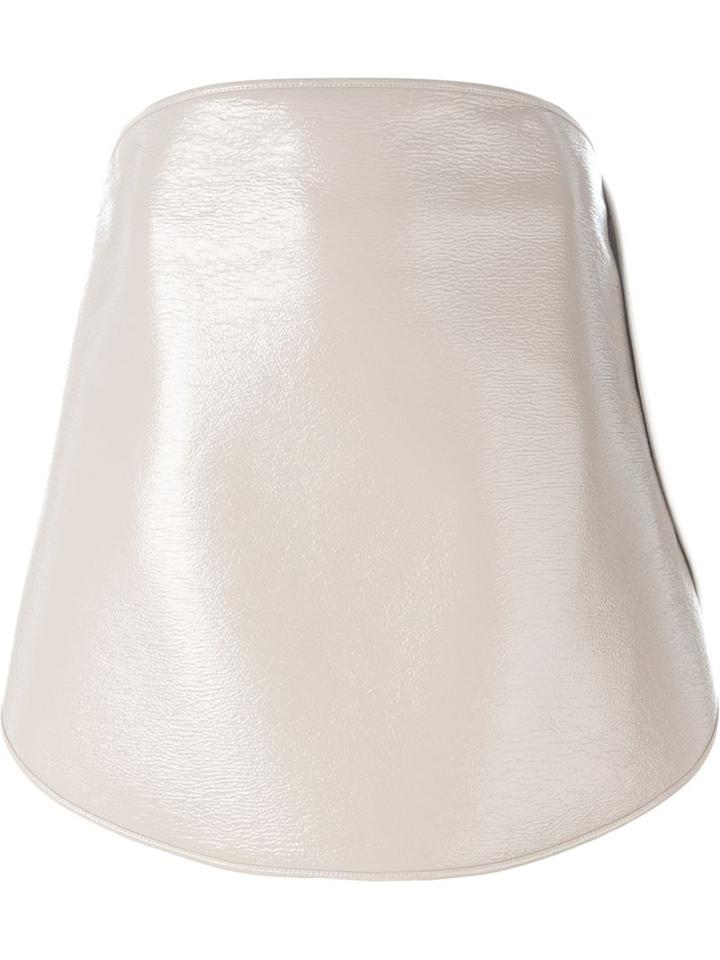 Courrèges Buttoned Skirt, Women's, Size: 36, Nude/neutrals, Cotton/polyurethane