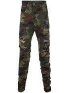 R13 Camouflage Ripped Jeans - Green