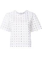 Rosie Assoulin Crystal Embellishments T-shirt, Women's, Size: Small, White, Cotton/swarovski Crystal