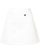 Courrèges Pocket Front Mini Skirt - White