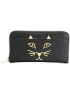 Charlotte Olympia Feline Zip Wallet - Black