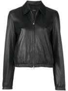 Theory Leather Zipped Jacket - Black