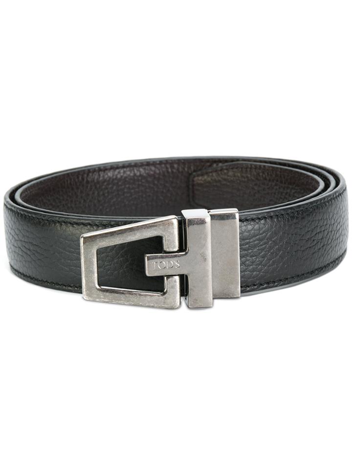 Tod's Reversible Grained Belt - Black