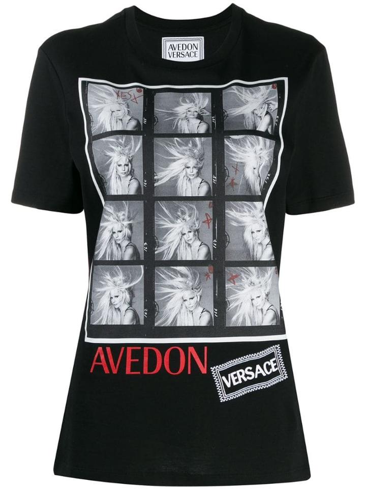 Versace Avedon Photography Print T-shirt - Black