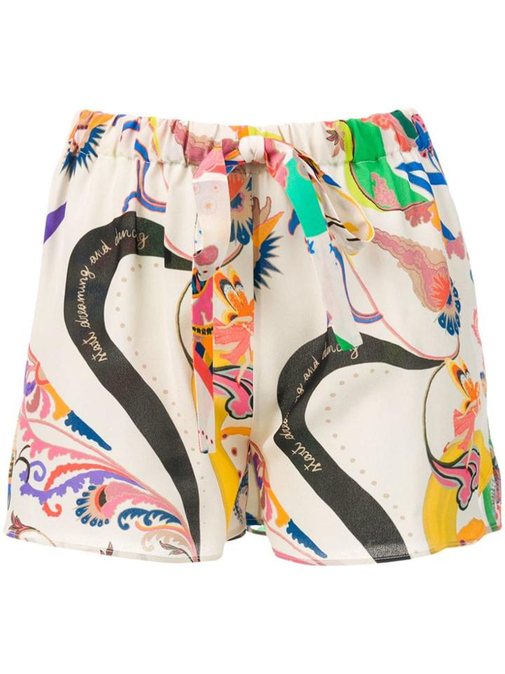 Etro Multi-print Shorts - White