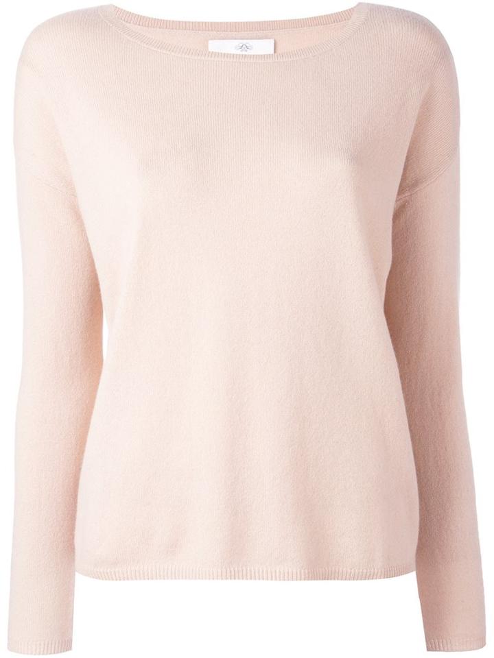 Allude Boat Neck Jumper, Women's, Size: Small, Nude/neutrals, Cashmere