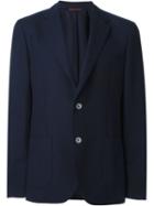 Fay Two Button Blazer, Men's, Size: 54, Blue, Viscose/virgin Wool