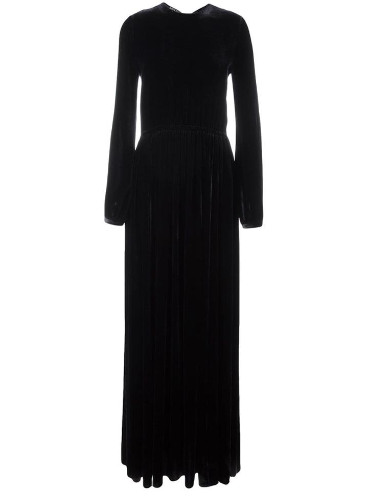 Rochas Flared Longsleeved Dress - Blue