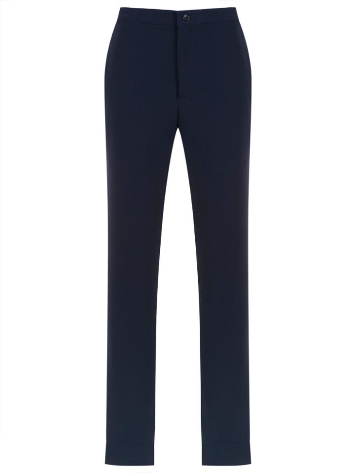 Gloria Coelho Side Stripe Straight Trousers - Blue
