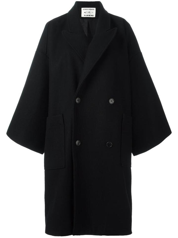 Henrik Vibskov Oversized Coat, Women's, Size: Medium, Black, Polyester/acetate/viscose/polyimide