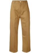 Golden Goose Deluxe Brand - Cropped Trousers - Women - Cotton - M, Nude/neutrals, Cotton