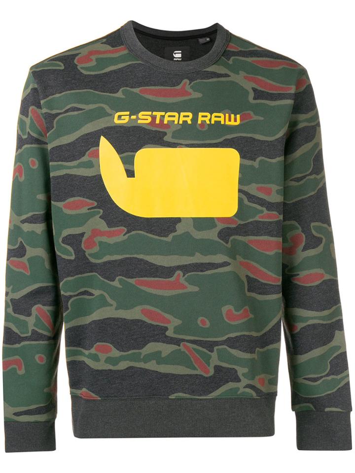 G-star Raw Research Logo Jersey Sweater - Green