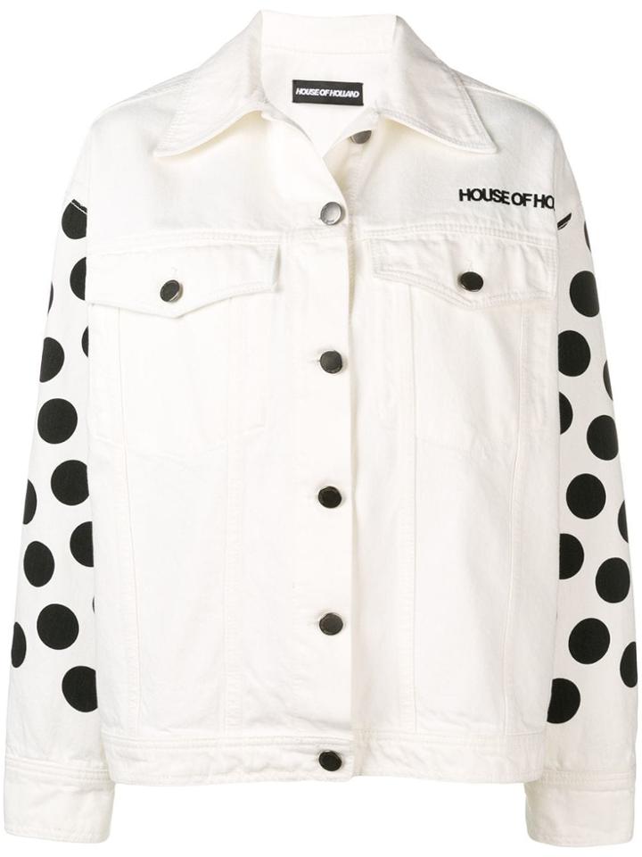 House Of Holland Polka-dot Denim Jacket - White