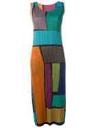 Pleats Please By Issey Miyake Colour Block Mid-length Dress