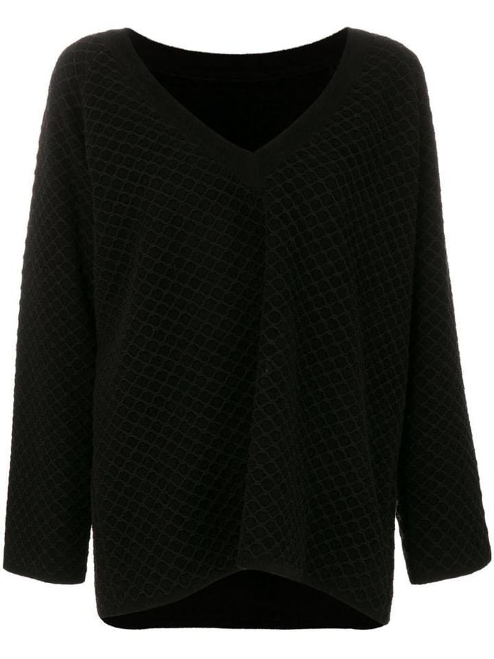 Alaïa Pre-owned V-neck Chunky Jumper - Black
