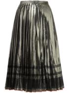 Misha Nonoo 'belinda' Pleated Skirt, Women's, Size: 0, Grey, Silk/lurex