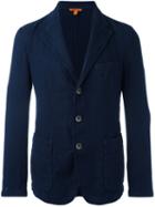 Barena Patch Pockets Blazer, Men's, Size: 48, Blue, Cotton/linen/flax/polyester