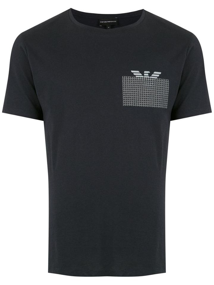 Emporio Armani Contrast Logo Print T-shirt - Blue