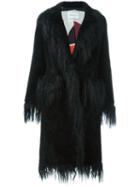 Saks Potts Oversized Fur Coat, Women's, Size: 1, Black, Sheep Skin/shearling