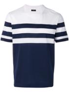 Z Zegna Striped Crew Neck T-shirt - White