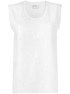 P.a.r.o.s.h. Sequin Embellished Tank Top - White
