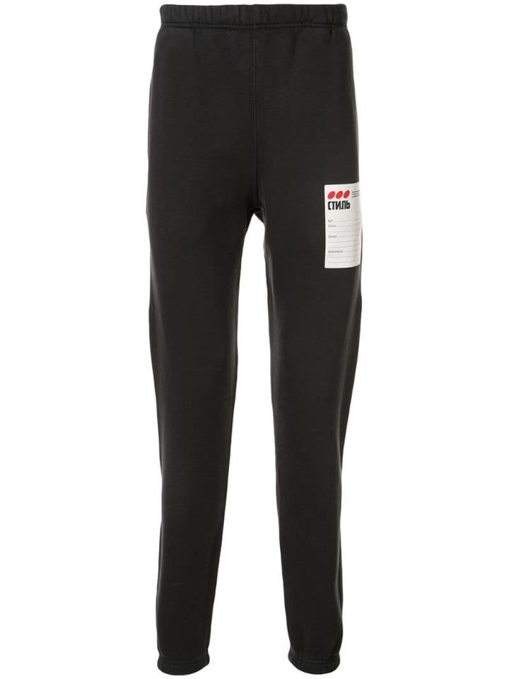 Heron Preston Patch-detail Trousers - Black