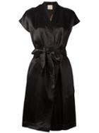 Laneus V-neck Wrap Dress, Women's, Size: 44, Black, Viscose