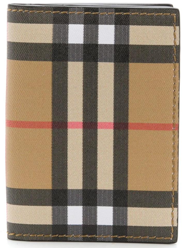 Burberry Checked Card Wallet - Neutrals