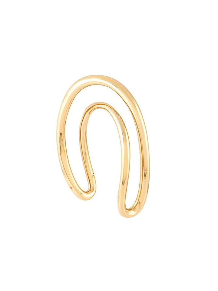Charlotte Chesnais Curved Bangle, Women's, Metallic, Metal Other