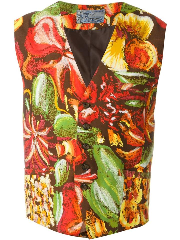 Kenzo Vintage Printed Waistcoat
