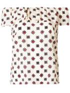 Red Valentino Printed Off Shoulder Top - Nude & Neutrals