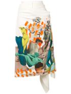 Marni Collage Wrap Skirt - White