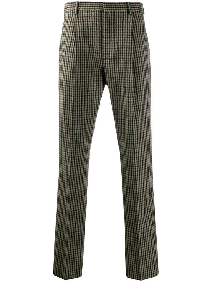 Acne Studios Vichy Check Print Trousers - Neutrals