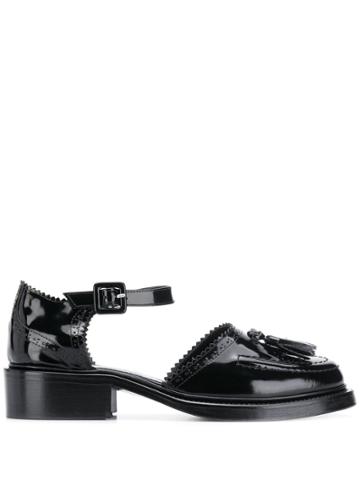 Nicole Saldaña Patent Loafers - Black