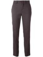 Pt01 Printed Slim-fit Trousers, Women's, Size: 44, Grey, Polyamide/polyester/spandex/elastane