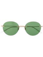 Montblanc Round-frame Sunglasses - Gold