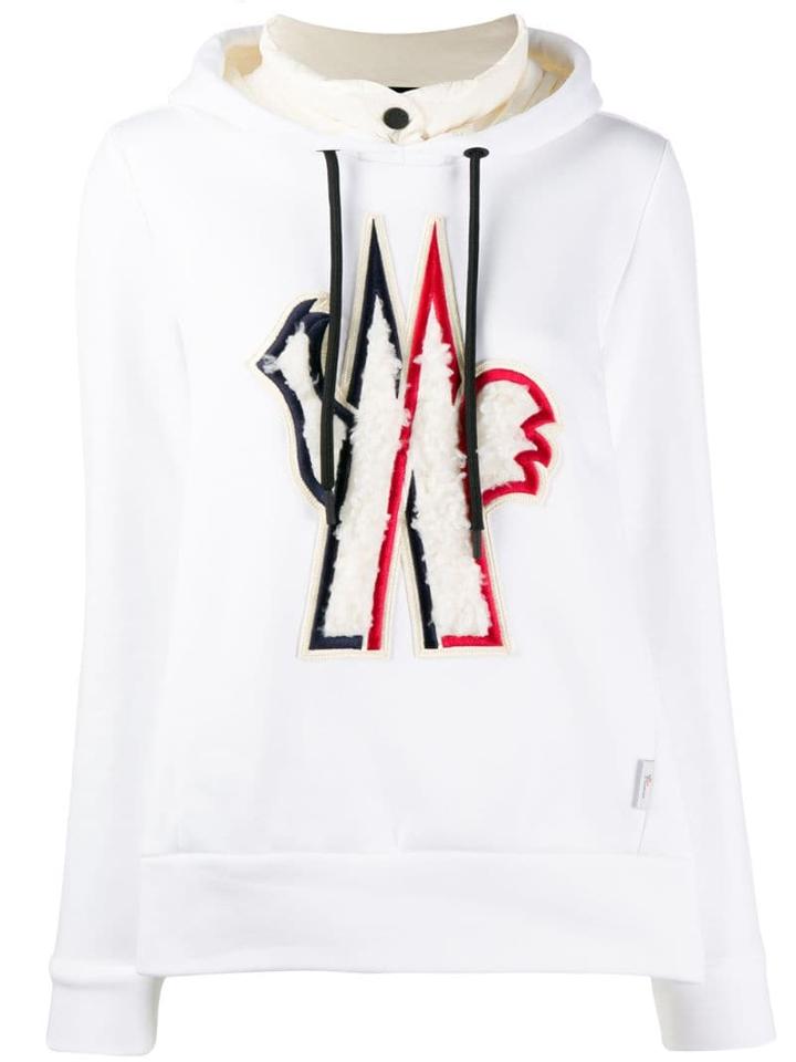 Moncler Grenoble Appliqué Logo Hoodie - White