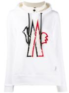 Moncler Grenoble Appliqué Logo Hoodie - White