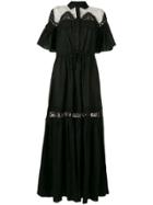 Twin-set Lace Inserts Shirt Dress - Black