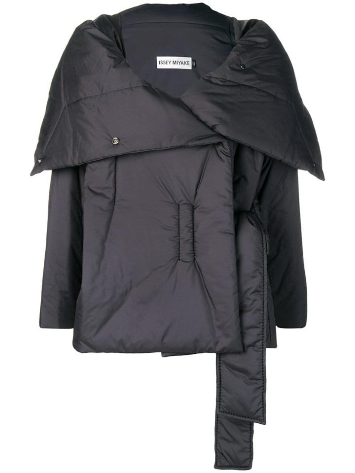 Issey Miyake Foldover Puffer Jacket - Black