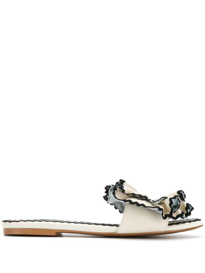 See By Chloé Molly Flower Appliqué Slides - White